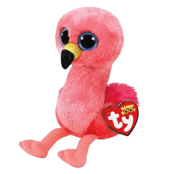 Ty Beanie Boos Pink Flamingo Plush Gilda 6” - Picture 1 of 5